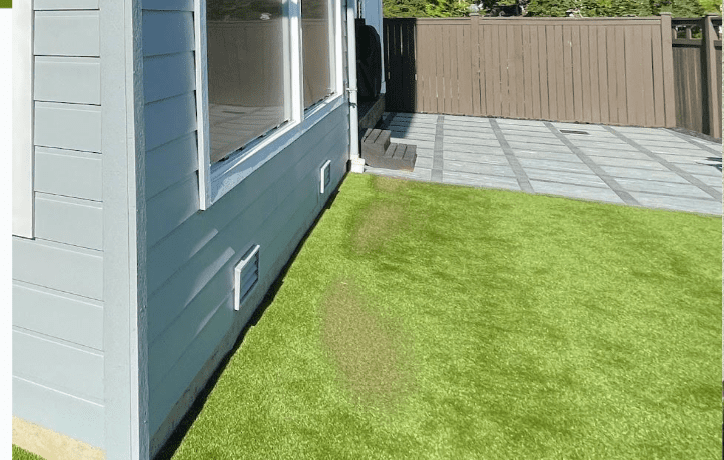 Synthetic Turf Northwest - Example of severe window reflection damage